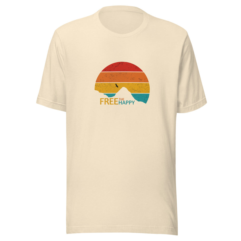 Retro Sunset Tee - Heather Natural