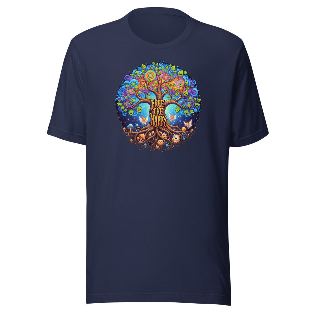 Happy Tree of Life Tee - Navy