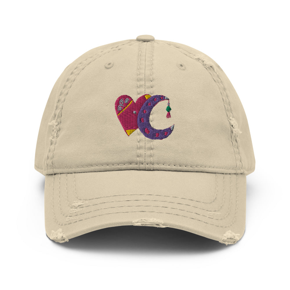 Heart and Moon Dad Hat