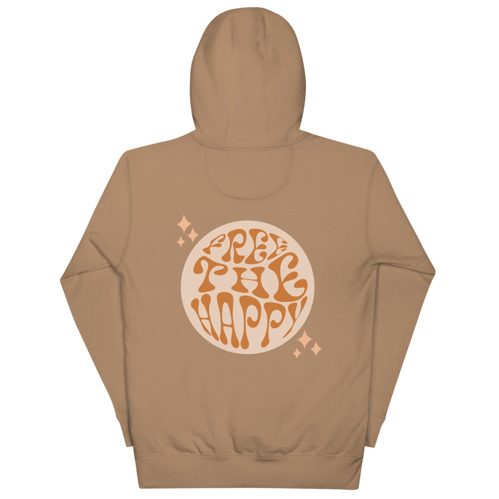 Groovy Free the Happy Hoodie in Latte, back