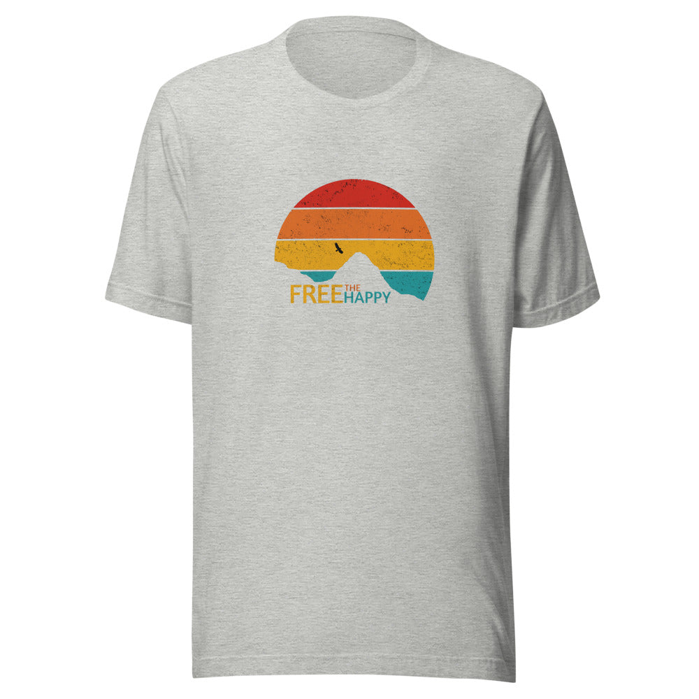 Retro Sunset Tee - Athletic Heather