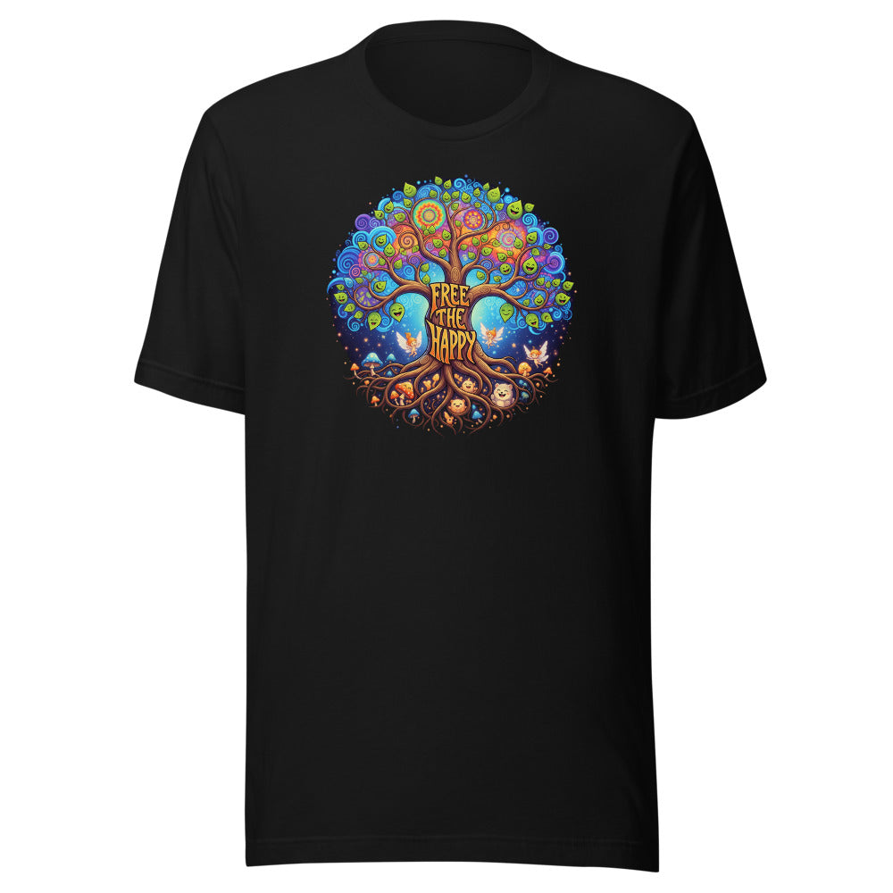 Happy Tree of Life Tee - Black