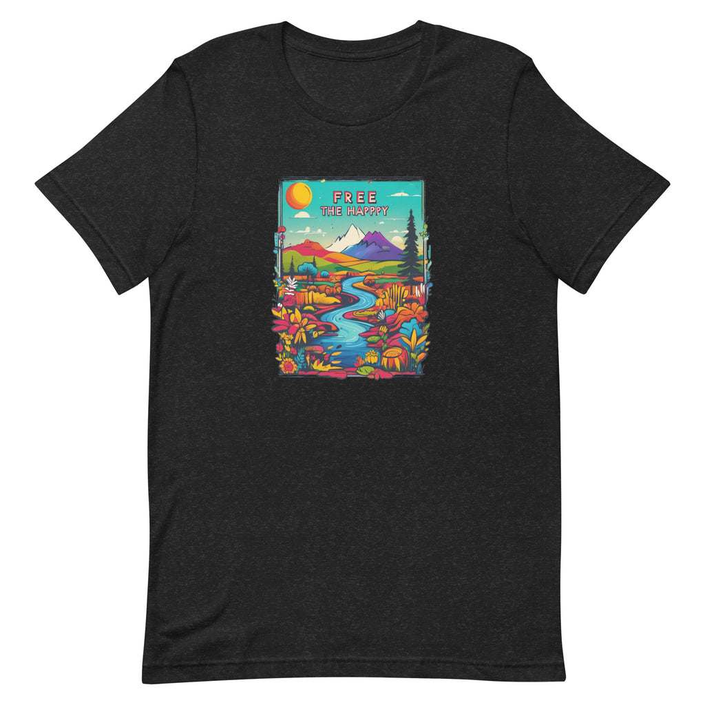 Free The Happy Landscape - Unisex t-shirt