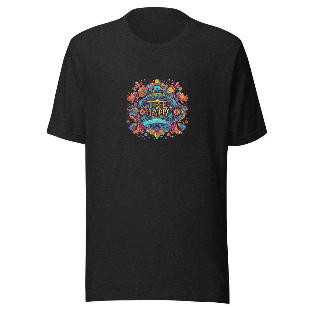 Free the Happy Mandala Tee - Black Heather