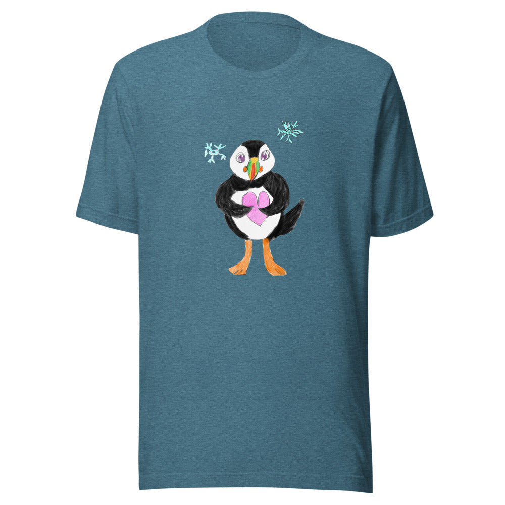 Puffin Tee - Heather Deep Teal