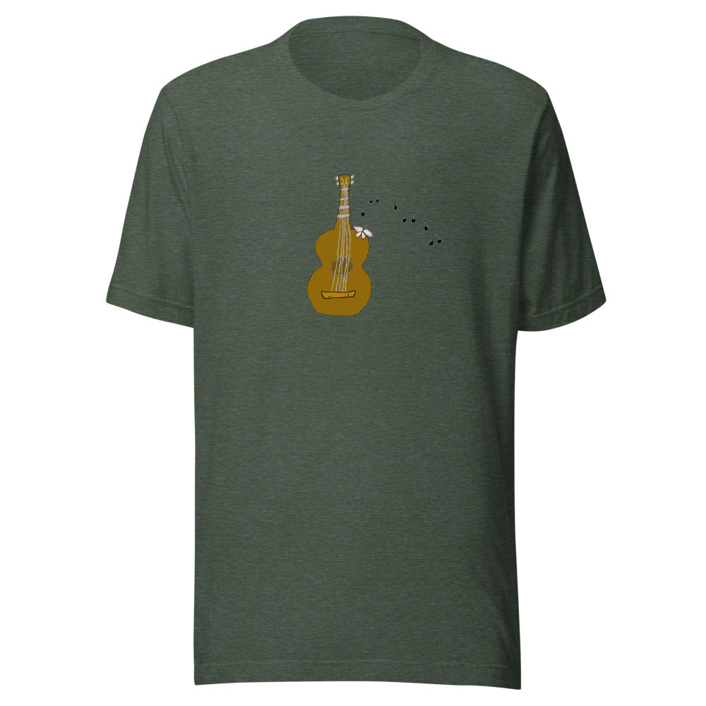 White Butterfly Tee - Heather Forest