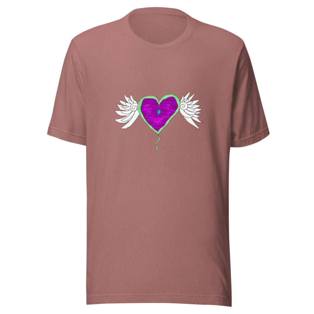 Heart Balloon Tee - Heather Mauve