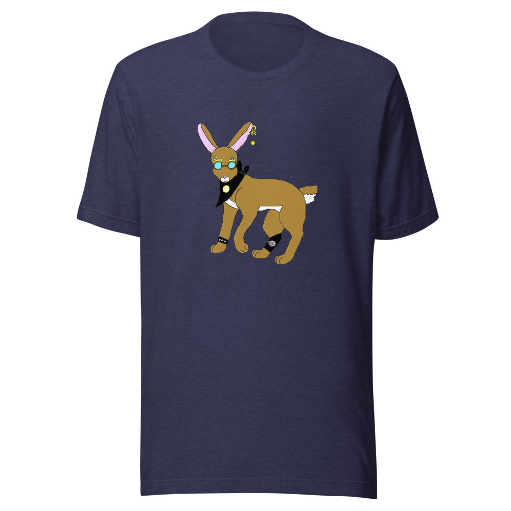 Steampunk Rabbit Tee - Heather Midnight Navy
