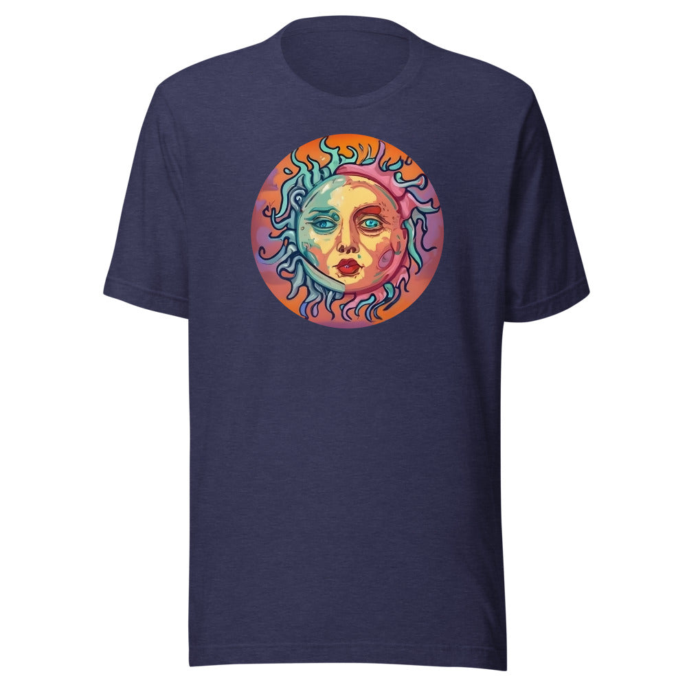 Sun & Moon Tee - Heather Midnight Navy