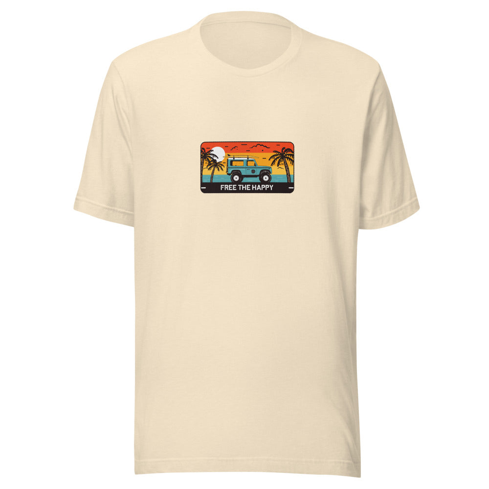 Surf Truck Sunset Tee - Heather Natural