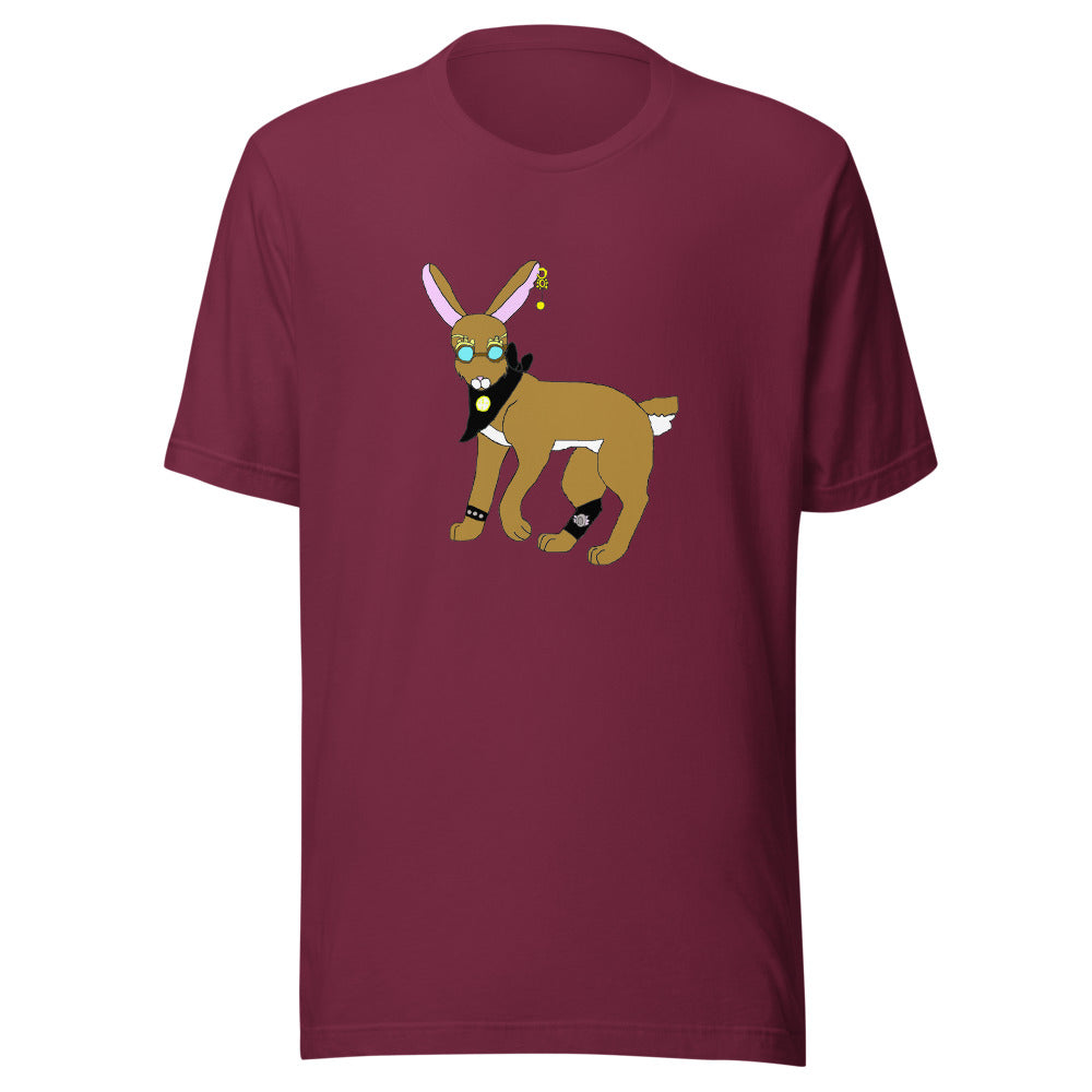 Steampunk Rabbit Tee - Maroon