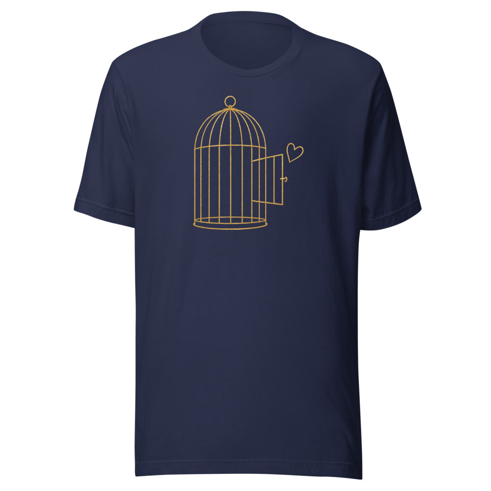 Open Cage Tee - Navy