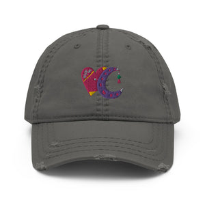 Sydney's Art - Heart C - Distressed Dad Hat