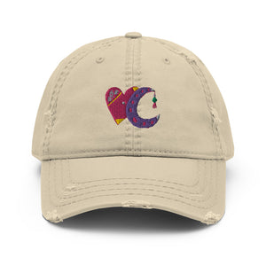 Sydney's Art - Heart C - Distressed Dad Hat