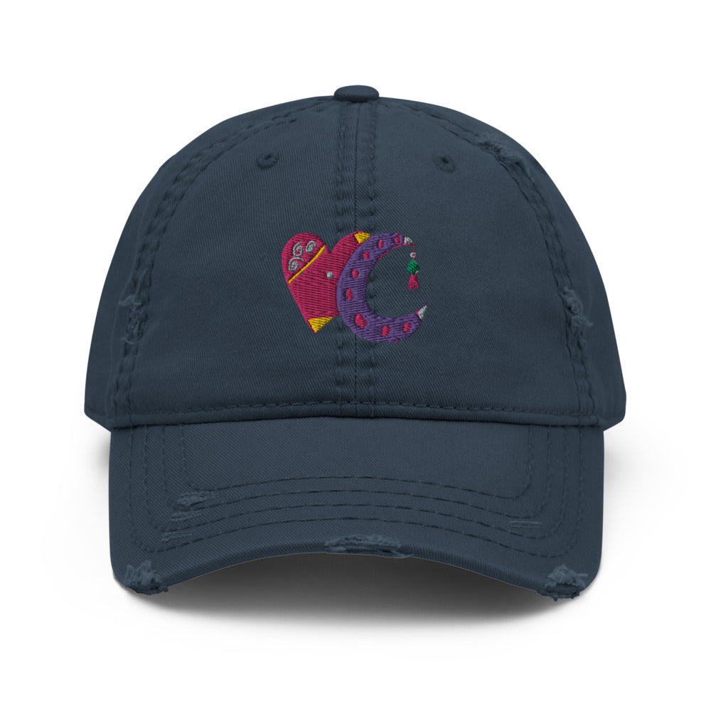 Heart and Moon Dad Hat