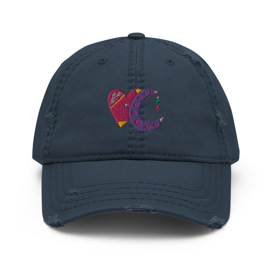 Heart and Moon Dad Hat