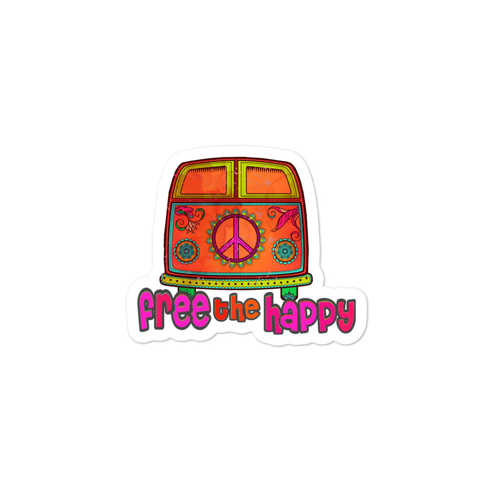 Free The Happy - Micro Bus - Sticker