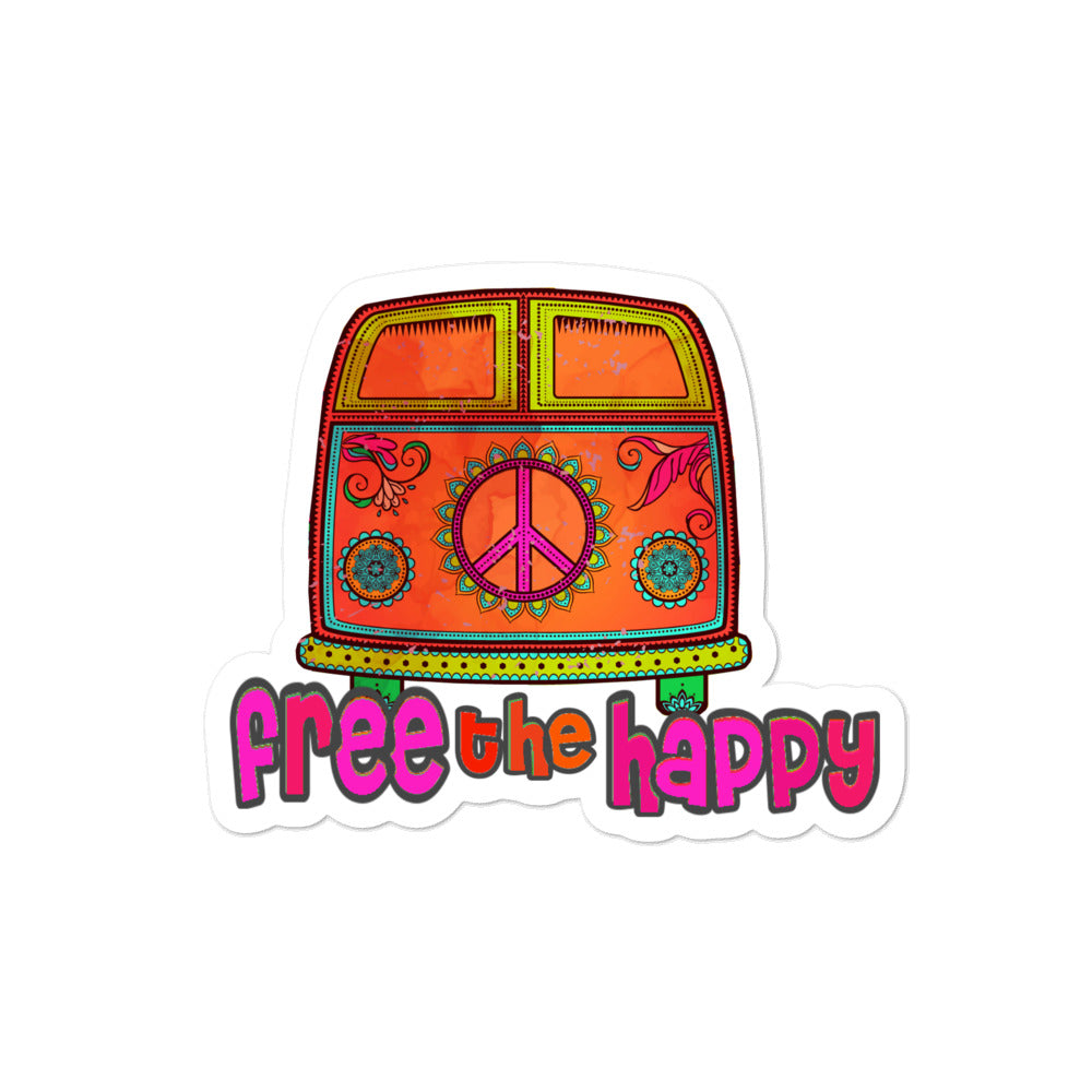 Free The Happy - Micro Bus - Sticker