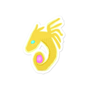 Sydney's Art - Gold Dragon - Bubble-free stickers