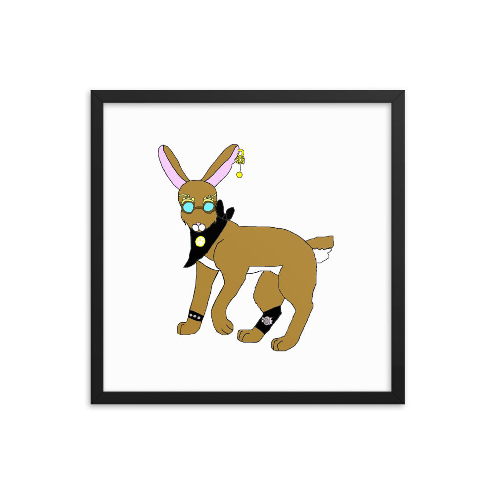 Steampunk Rabbit Framed Poster