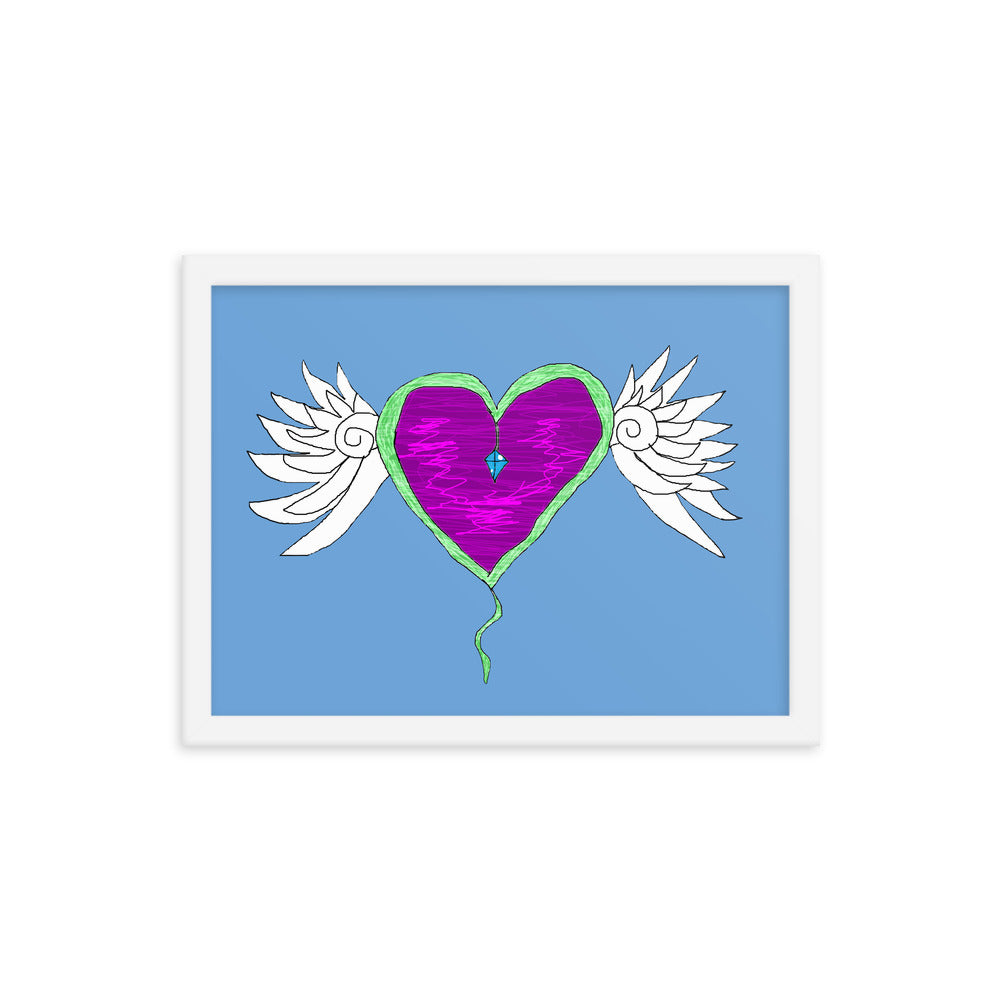 Heart Balloon Framed Poster