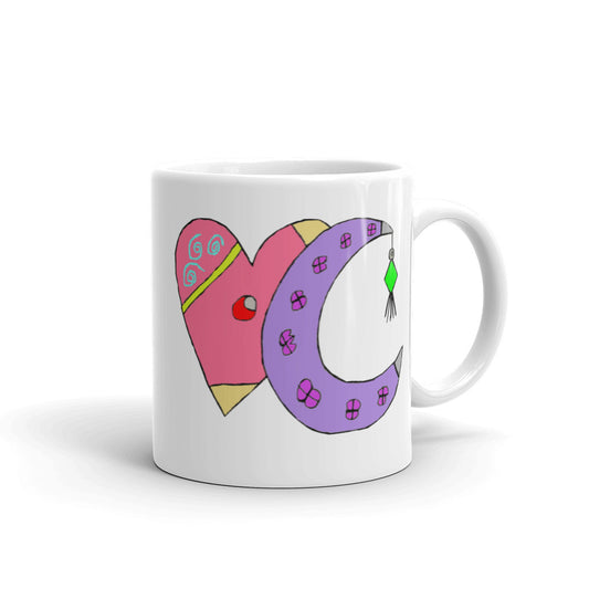 Heart and Moon Mug