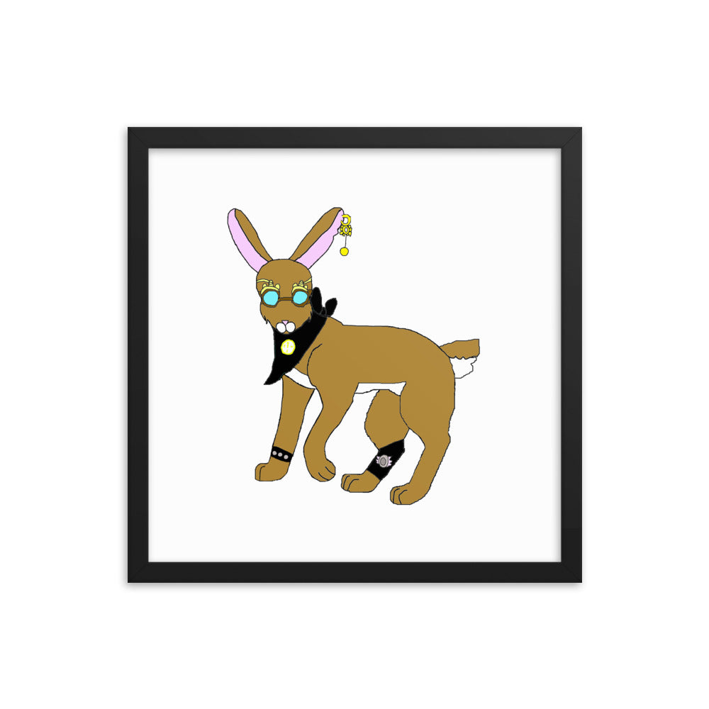Steampunk Rabbit Framed Poster