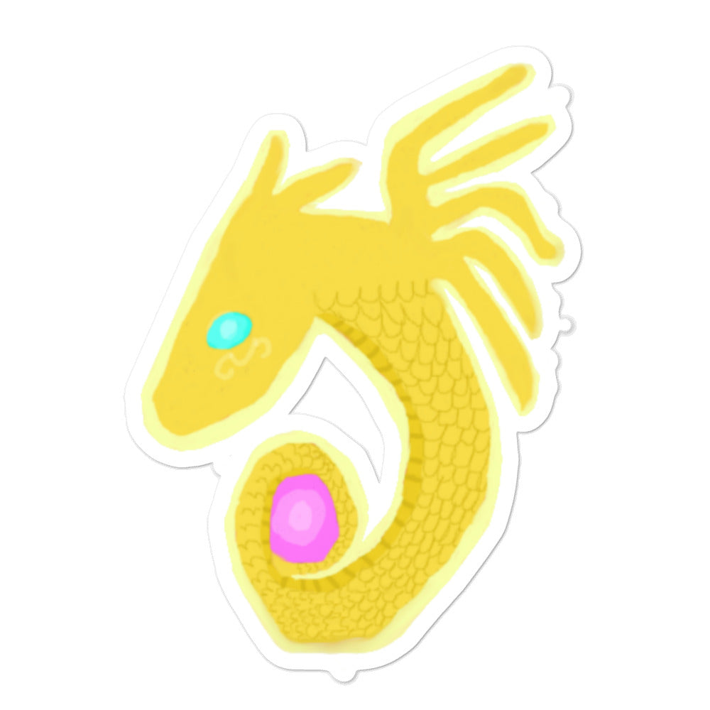 Sydney's Art - Gold Dragon - Bubble-free stickers