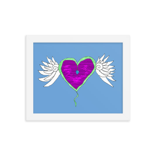 Heart Balloon Framed Poster