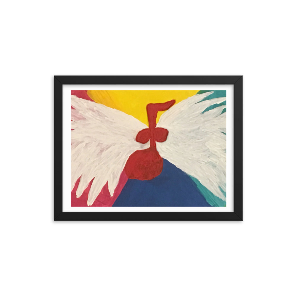 Flying Note Framed Poster