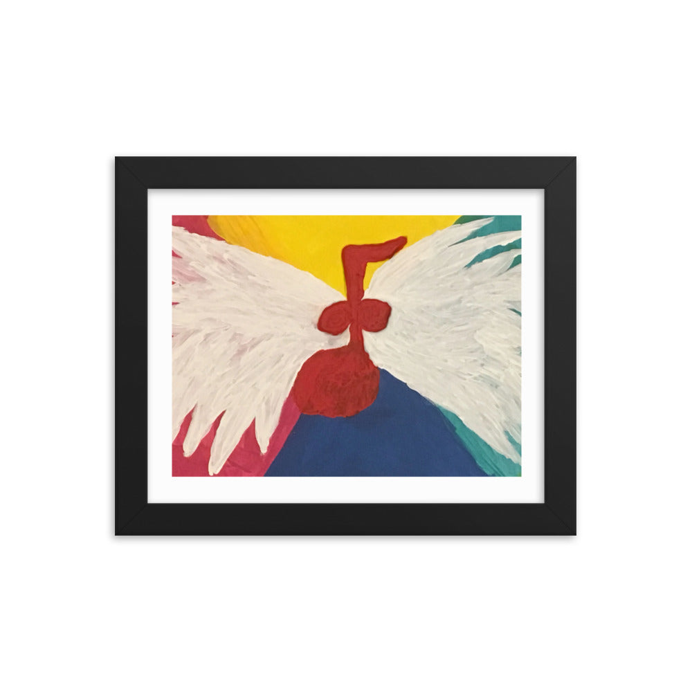 Flying Note Framed Poster